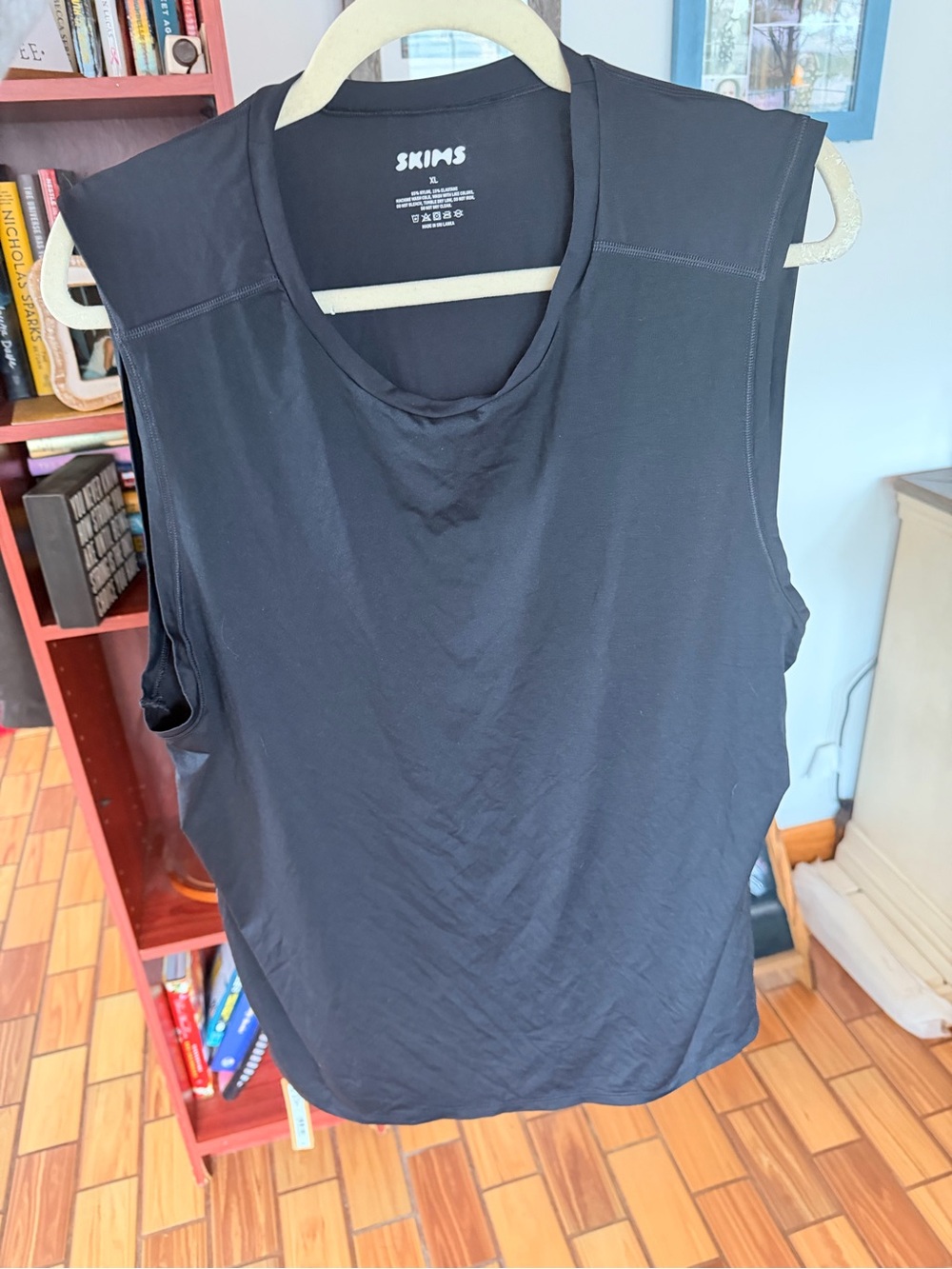 SKIMS Black Sleeveless Tank Top